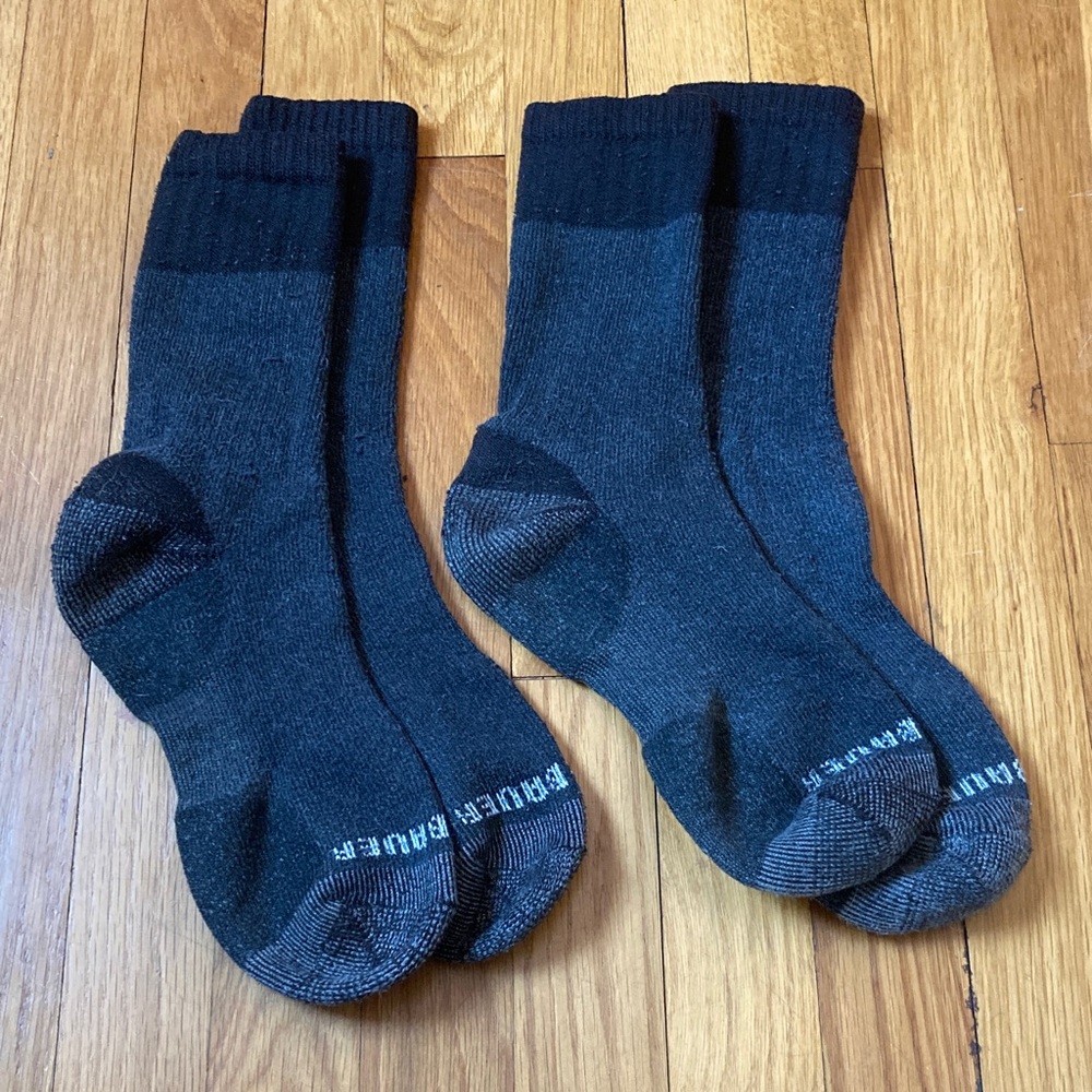 Eddie Bauer Men's Black & Gray Socks - L - 2 pairs